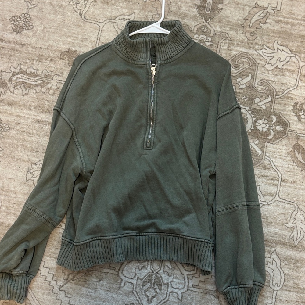Aerie Green Half-Zip Pullover